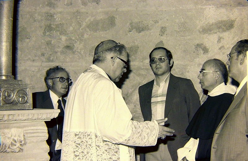 009.jpg - 1976.09 Manuel Sánchez, el Cardenal , Ventura Leblic, Don Isidoro Morales, dominico natural de Guadamur y Eugenio Lorente.
